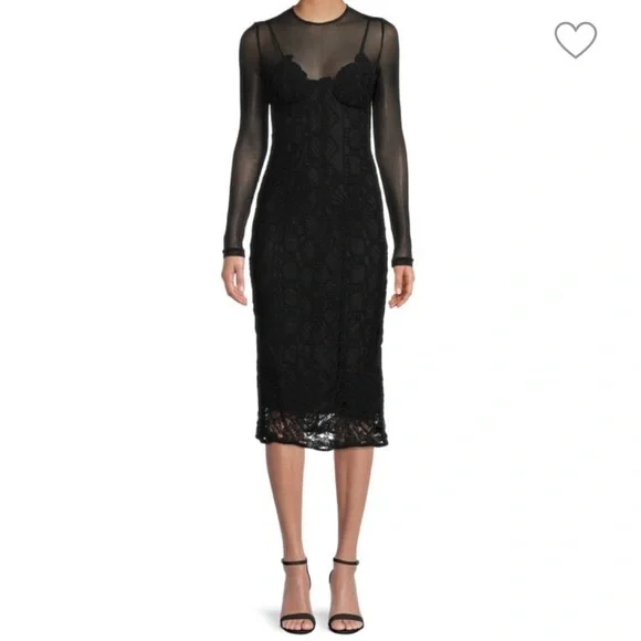 knee length dresses for ladies Marguerite White Lace Dip Hem Midaxi Dress  Frock and Frill